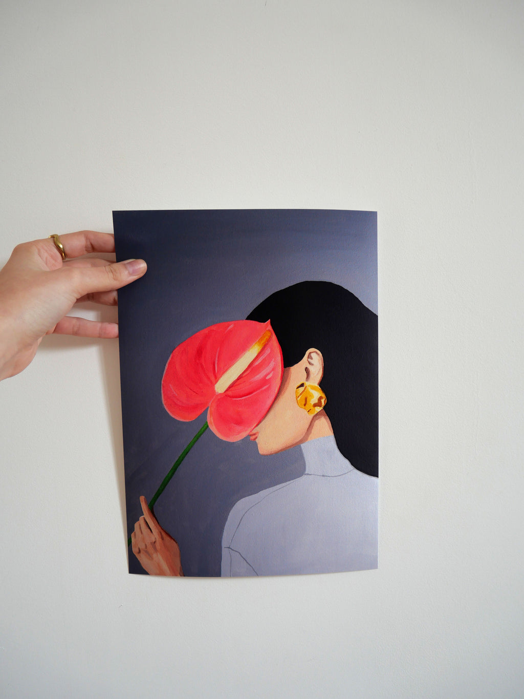 Affiche femme fleur