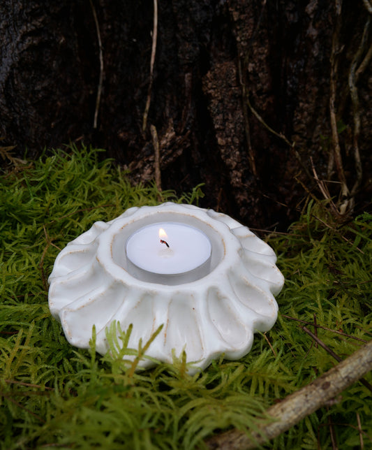 Bougeoir Solea blanc