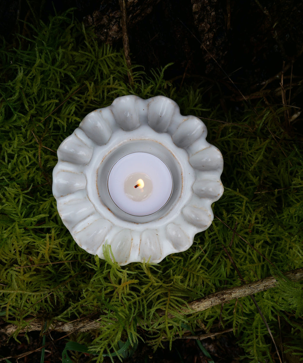 Bougeoir Solea blanc