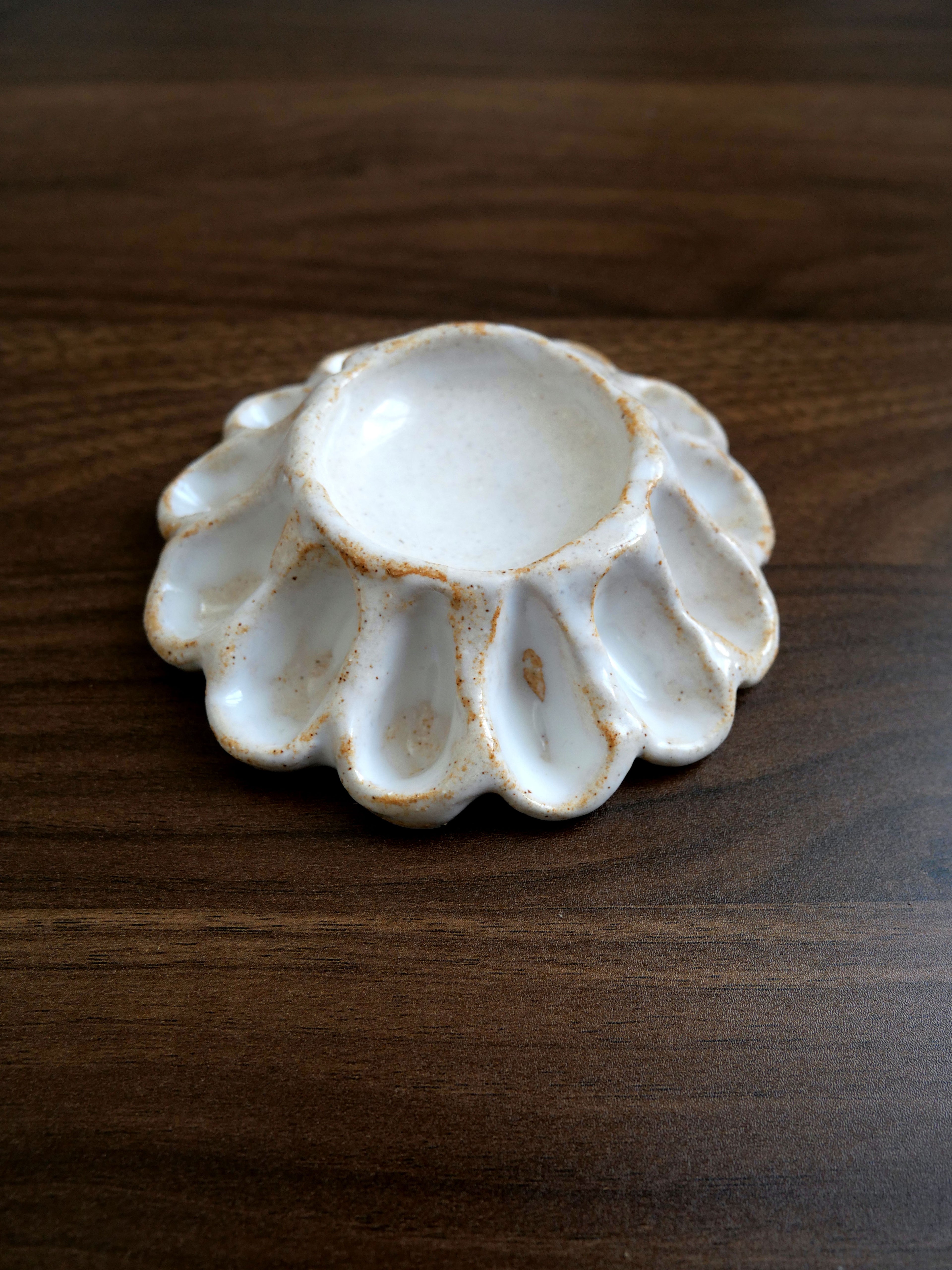 Bougeoir Solea blanc/brut