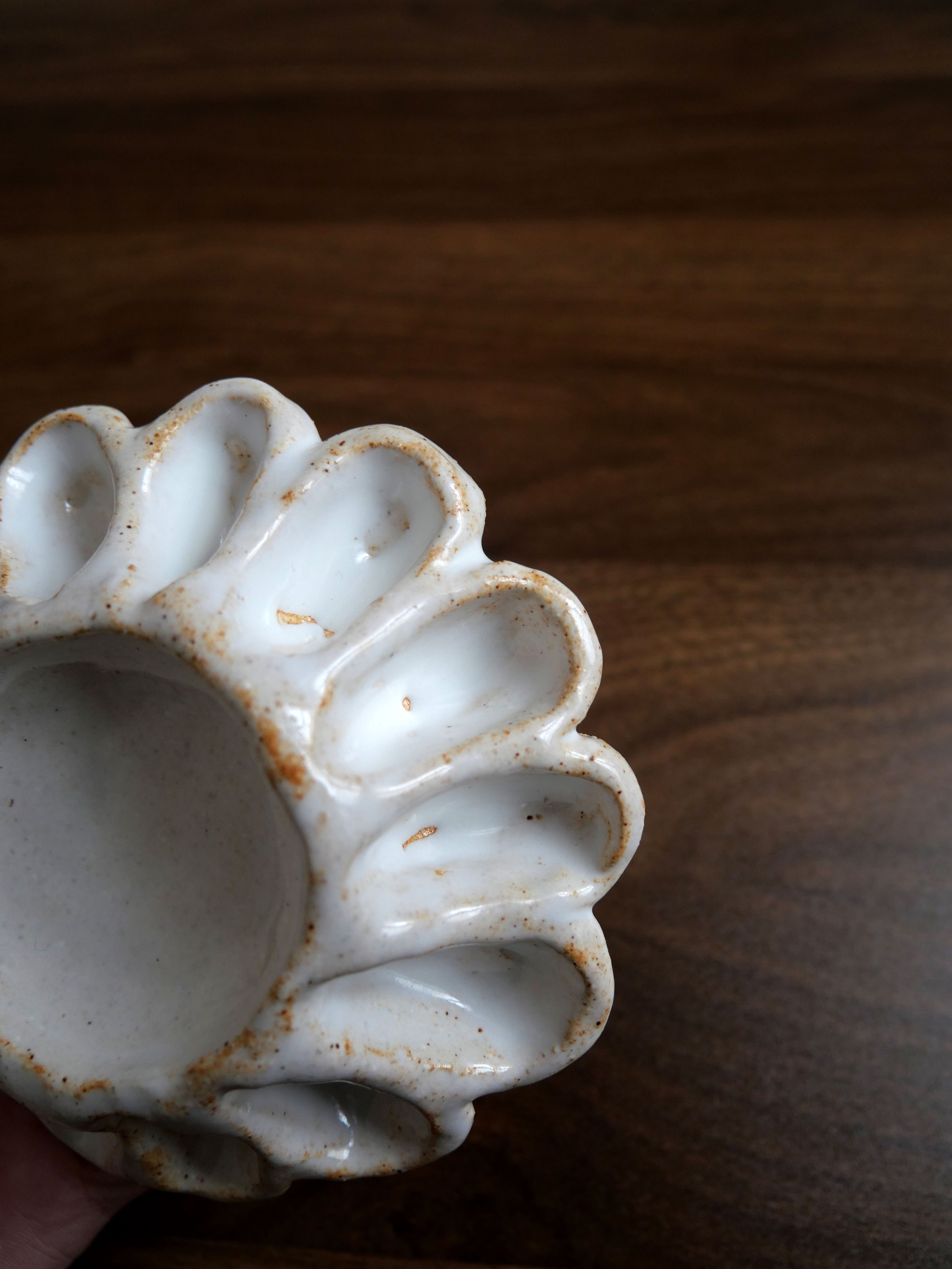 Bougeoir Solea blanc/brut