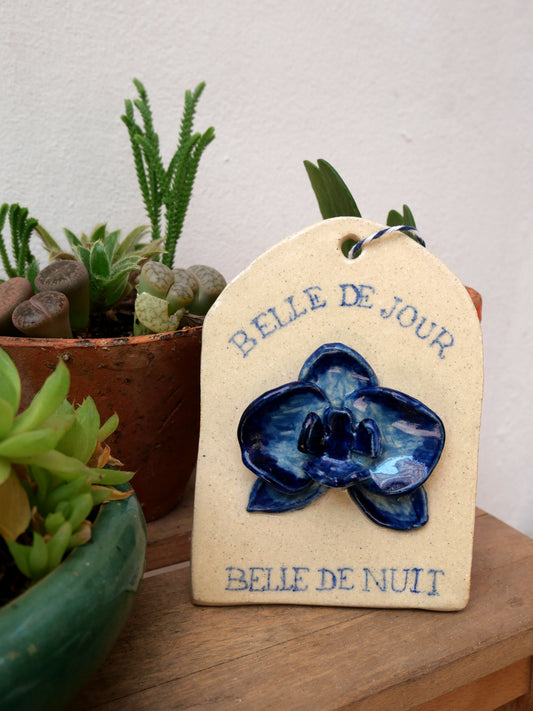 Plaque-présentoir "Belle de jour, Belle de nuit"