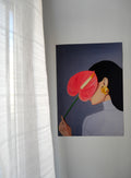 Affiche femme fleur