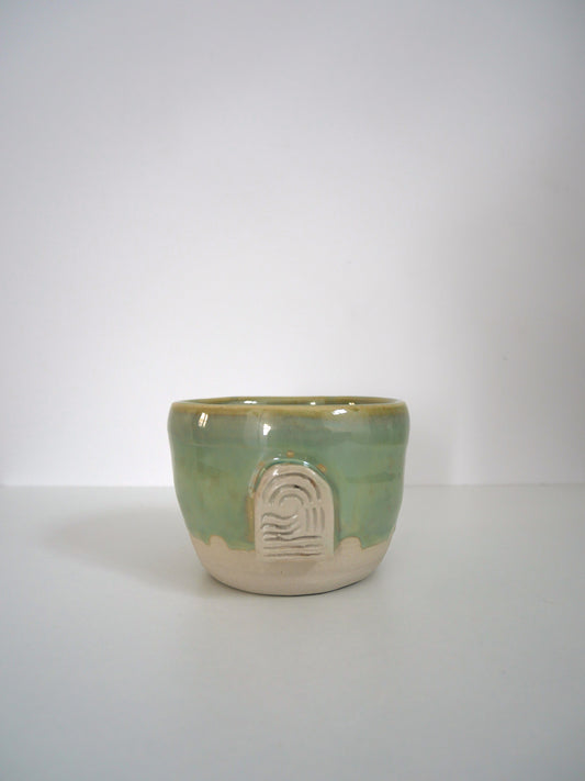 Tasse médaillon vert thé n°3