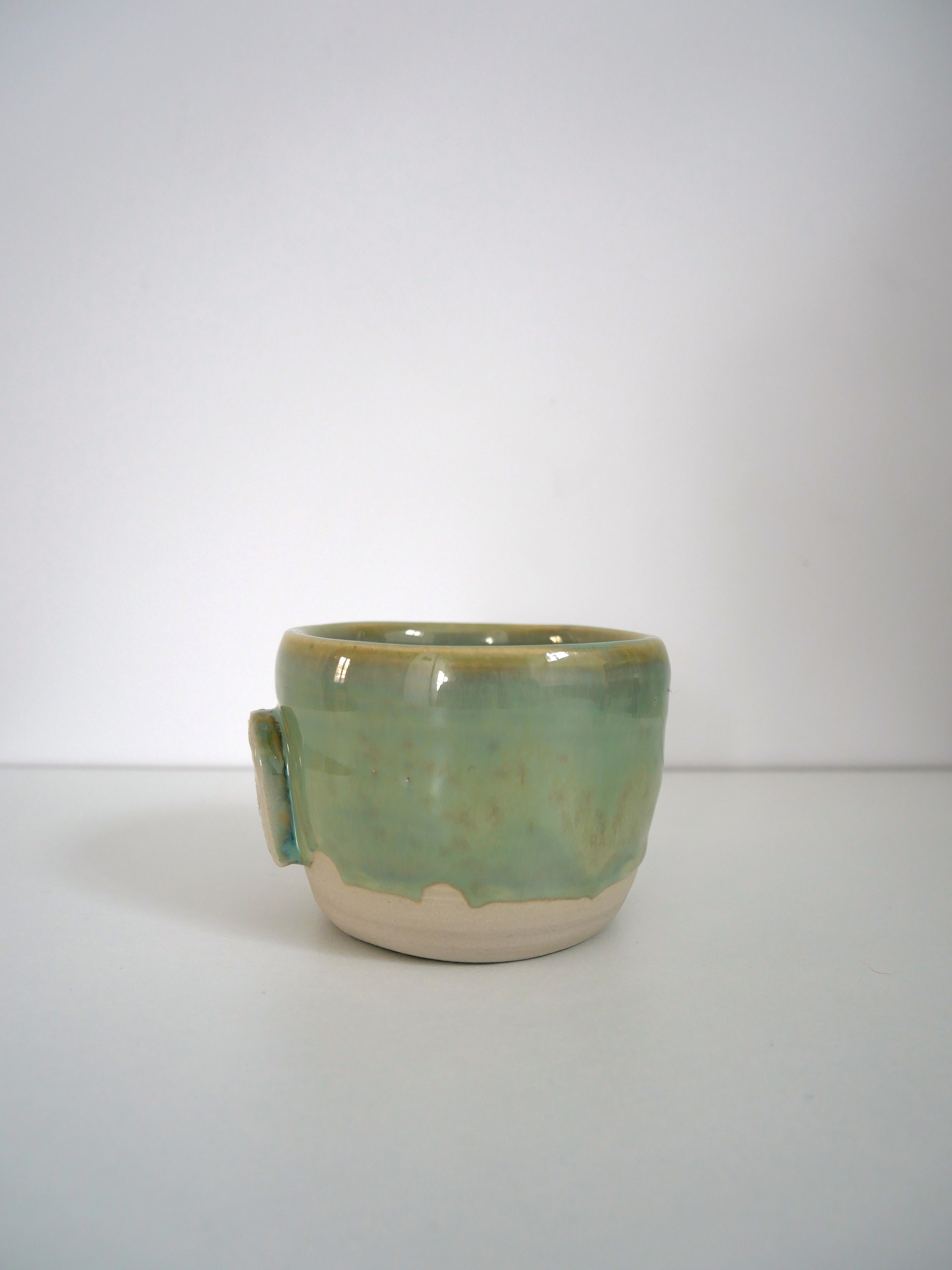 Tasse médaillon vert thé n°3