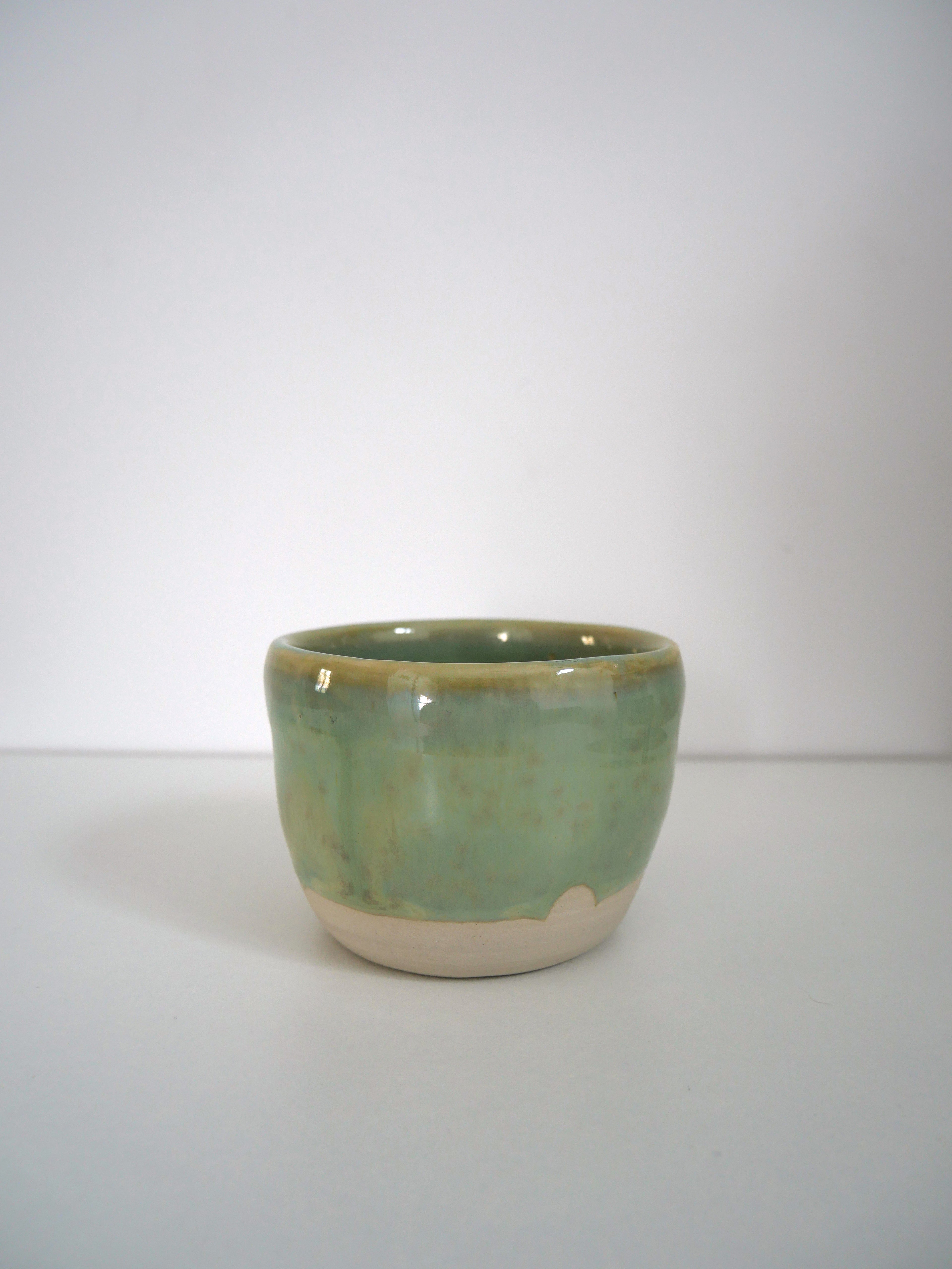 Tasse médaillon vert thé n°3
