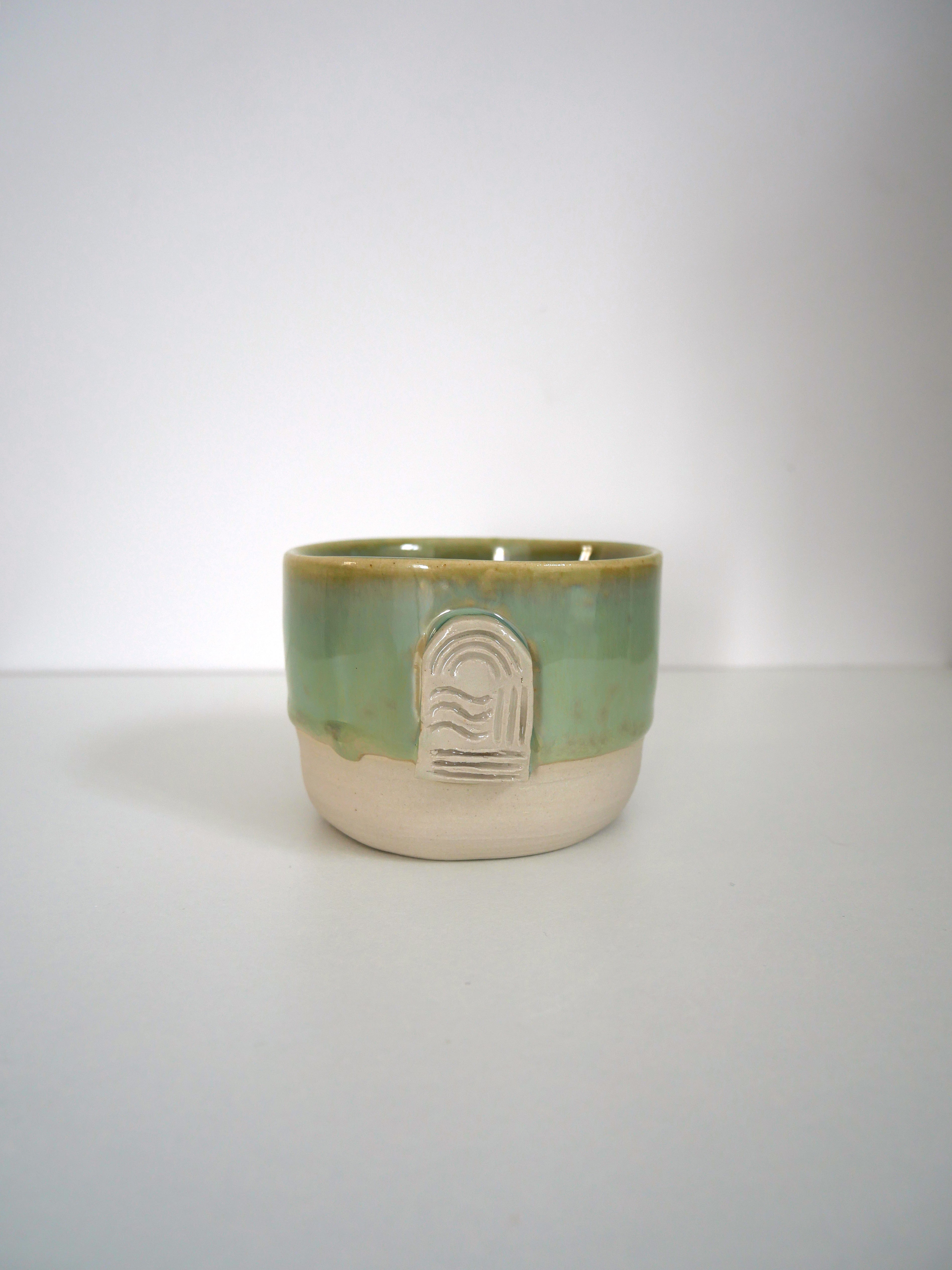 Tasse médaillon vert thé n°4