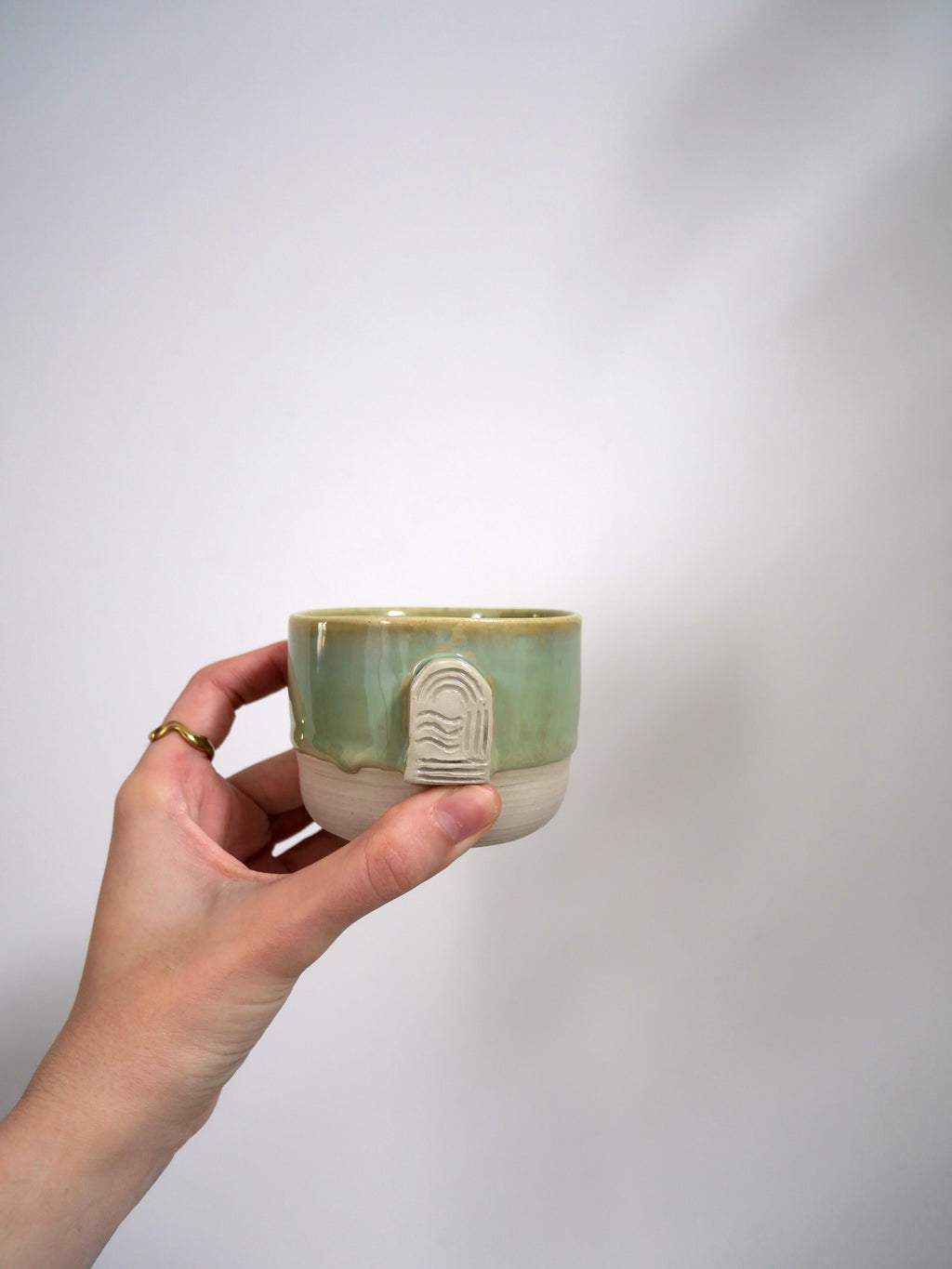 Tasse médaillon vert thé n°4